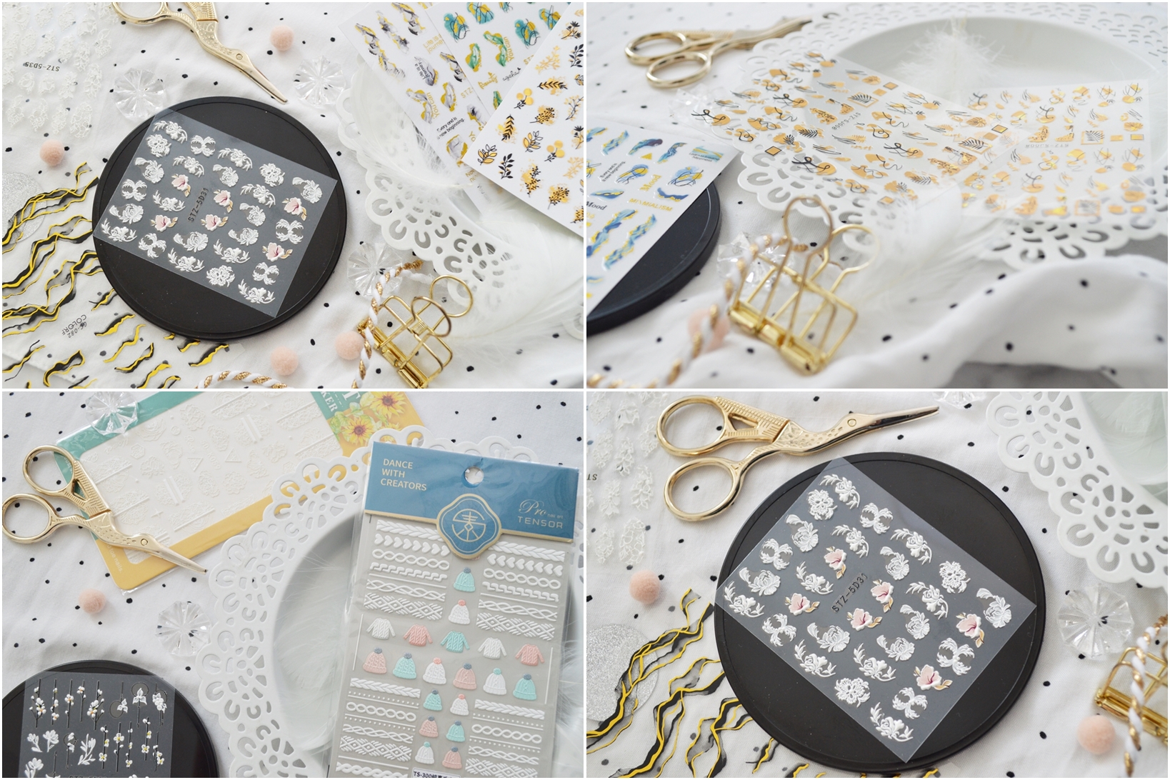 naklejki na paznokcie różne wzory tematyczne puderek.com.pl